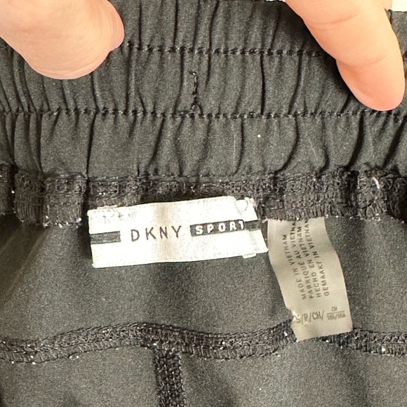 DKNY SPORT Comfortable Black Jogger pants with Mesh Stripe down each leg, Size S - Picture 7 of 15